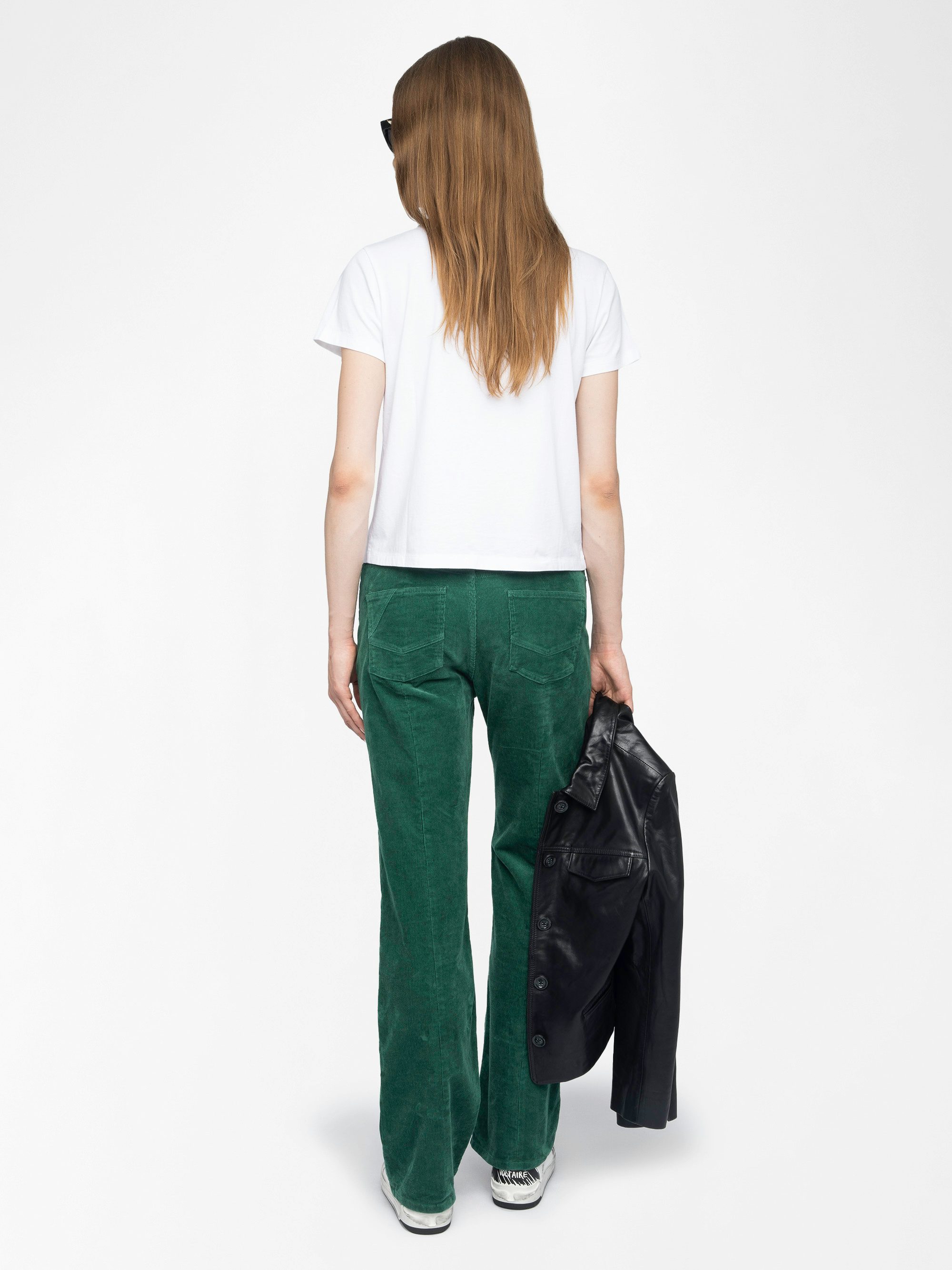 Alys T-shirt - Short-sleeved T-shirt with wording patch on the front.